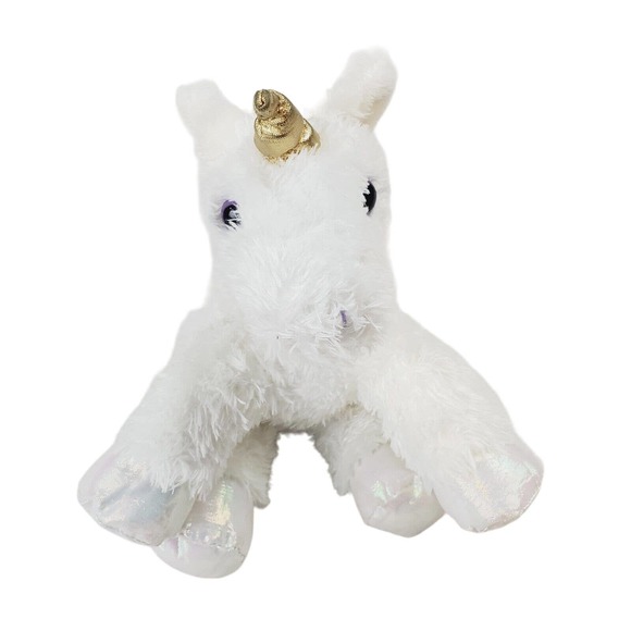 Aurora Unicorn Plush Girl's 9" White/Gold Stuffed Animal Toy Collectible - Picture 1 of 7